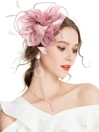 Facinators Hats for Women Headwear Cocktail Tea Party Kentucky Derby Hat Weeding Hair Accessories Feather Church Hairbands New