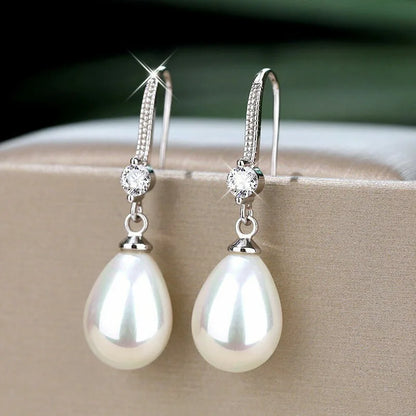 2 Pieces Of Women's Trendy And Elegant Pearl Tassel Earrings, Outdoor Travel, Carnival, Party, Holiday Dressing Gifts -SMT034