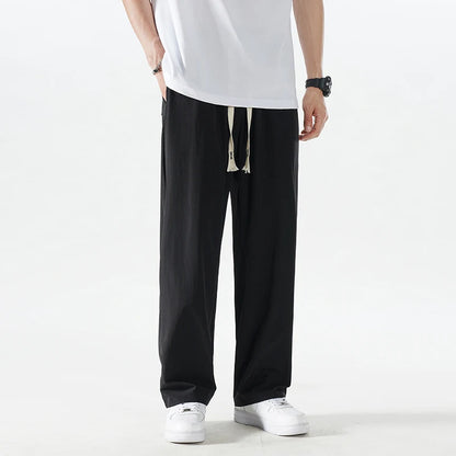 Extra Long 120cm Lce Silk Men's Pants Summer Thin 190 Tall Straight Leg Pants Men's Extended 115 Large Men's Pants