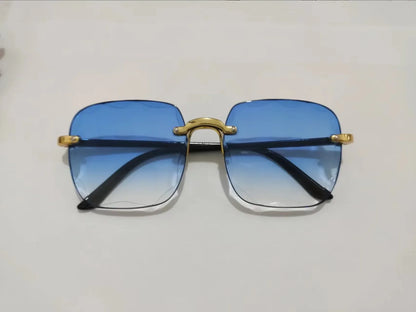 Classic Vintage Square Sunglasses Woman Gradient Mirror Frameless Sun Glasses Female Retro Fashion Rimless Sunglasses