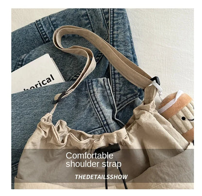 New Large Capacity Versatile Shoulder Bag for Women's Summer Popular Lightweight Shoulder Crossbody Bag Minimalist Tote Handbag