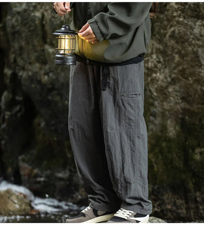 TFETTERS Autumn Cargo Pants Men 2025 100% Nylon Safari Style Solid Double Side Pockets Men Pants Outdoors Tourism Men Clothes