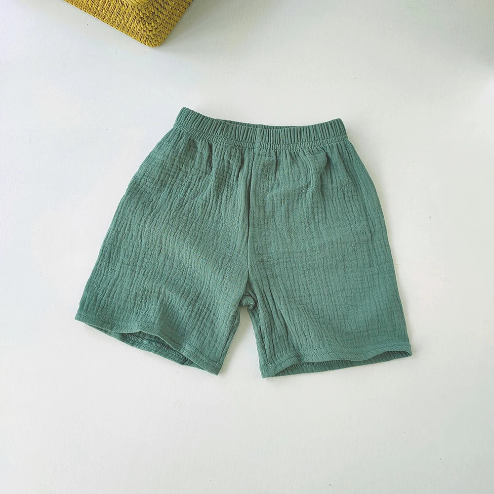 Children's Clothing Baby Girls Boys Cotton Yarn Short Pants Summer Kids Girls Soft Breathable Five-point Pants For Girl Shorts