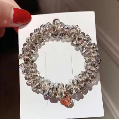 3pcs/set Crystal Pearl Beads Elastic Bands Scrunchies Hair Accessories Women Ponytail Holder Headwear
