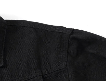 Yellow Women's Long Sleeve Jacket, Single Breasted Lapel Denim Jacket, Fashion Women's Tops Jacket Blue White Women's Coat