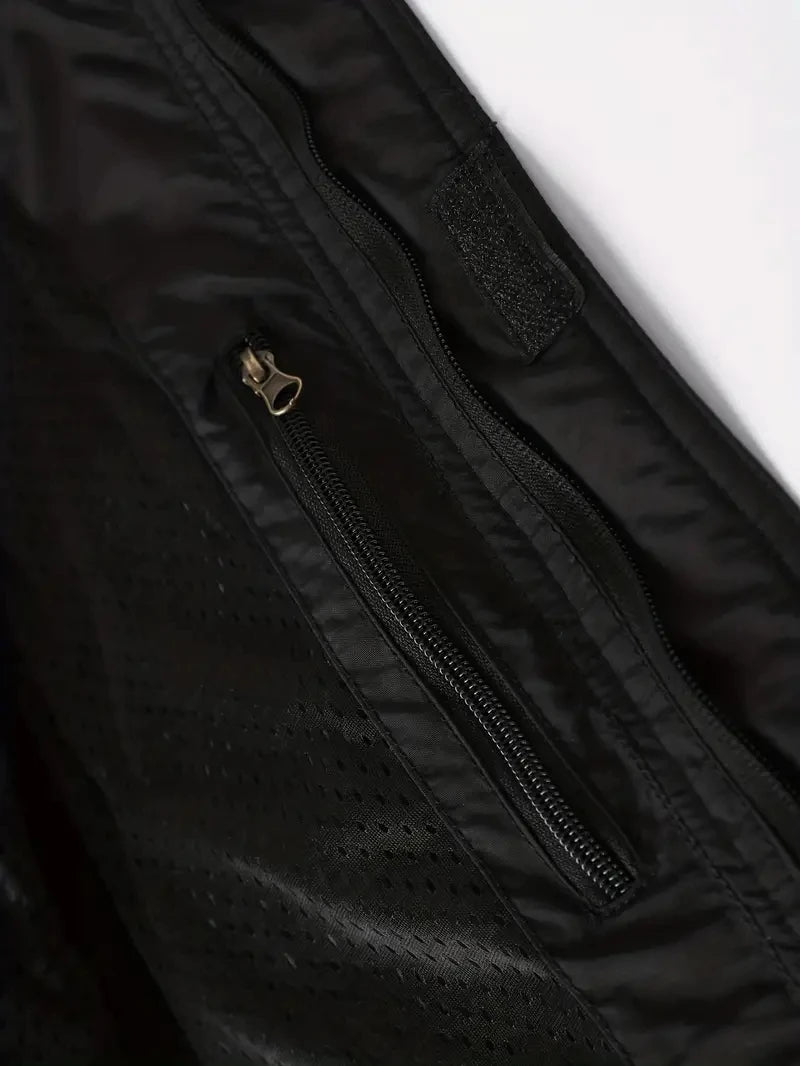 Detachable windproof sleeved hooded jacket suitable for outdoor activities men's casual waterproof multi pocket jacket vest