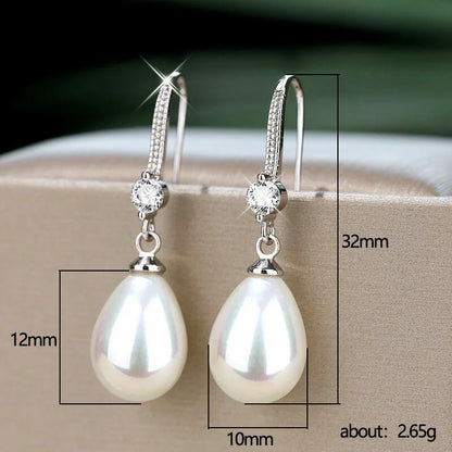 2 Pieces Of Women's Trendy And Elegant Pearl Tassel Earrings, Outdoor Travel, Carnival, Party, Holiday Dressing Gifts -SMT034