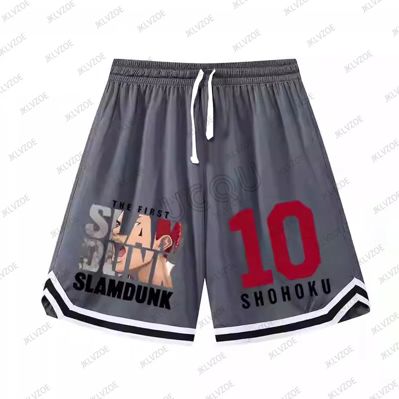 Summer 3D Anime Slam Dunk Print Men Baskerball Short Pants Jersey Casual Beach Fitness Fashion Sports Training Kid/Adult Shorts