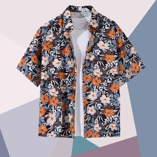 Simple Men's Shirts 3d Patchwork Printing Coconut Tree Men's Clothing Street Designer Short Sleeved Beach Party Hawaiian Shirts
