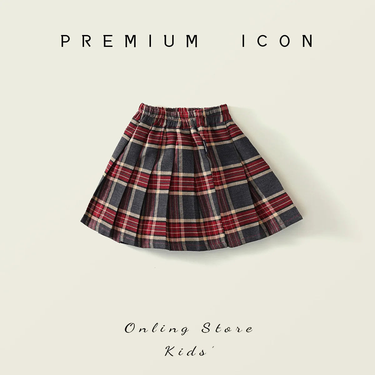 Summer Children Girls Pleated Skirts Elastic Waist Infant Babys Girls Skirts British Style Kids Girls Dress Casual Belle Skirts