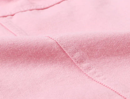 Yellow Women's Long Sleeve Jacket, Single Breasted Lapel Denim Jacket, Fashion Women's Tops Jacket Blue White Women's Coat