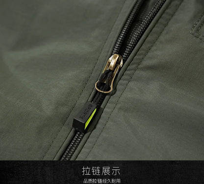 ARC Outdoor Men's, Fishing, Mountain Climbing, Traveling, Solid Color, Skiing, Camping, Waterproof and Breathable Hooded Jacket