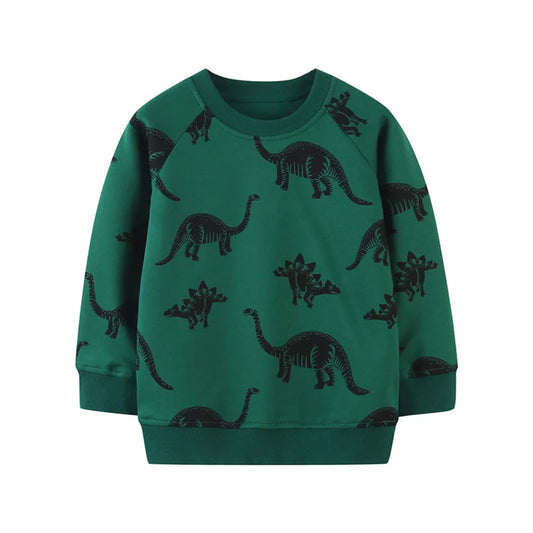 Jumping Meters 2-7T Boys Girls Sweatshirts Dinosaurs Long Sleeve  Children's Clothing Animals Baby Hooded Shirts