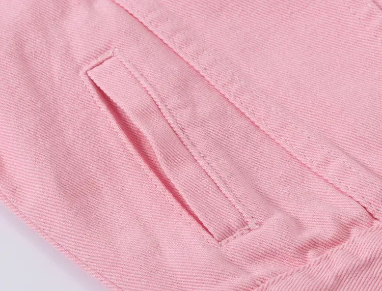 Yellow Women's Long Sleeve Jacket, Single Breasted Lapel Denim Jacket, Fashion Women's Tops Jacket Blue White Women's Coat