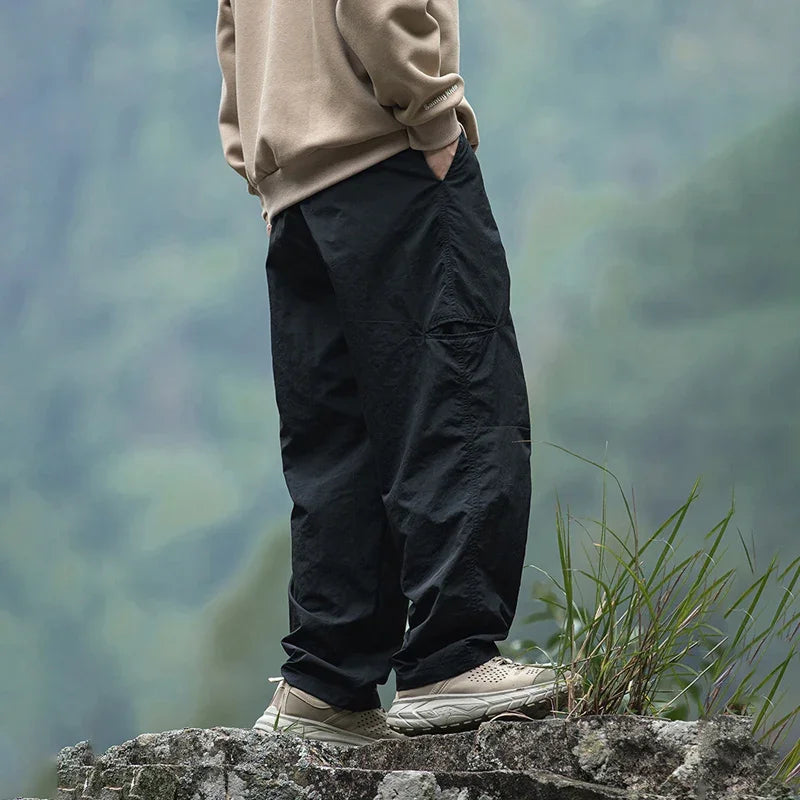 TFETTERS Autumn Cargo Pants Men 2025 100% Nylon Safari Style Solid Double Side Pockets Men Pants Outdoors Tourism Men Clothes
