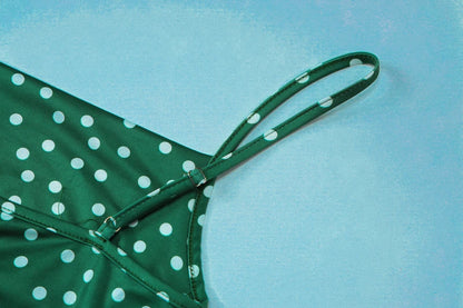 Hugcitar 2024 Summer Spot Print Slips Backless Sexy Elegant Bodycon Mini Prom Dress Women Casual Clothes Y2K Beach Festival