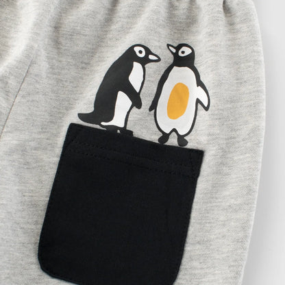 2025 Penguin Cartoon Shorts Children Boys Cute Pants 100% Cotton Sport Pants for 1 2 3 4 5 6 7 8 9 Years Baby Boys Girls