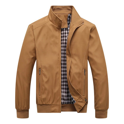 2024 Fashion Autumn Jackets Men Casual Solid Color Bomber Jacket Men New in Outwears Baseball Overcoat Clothing Men's Jacket 6XL
