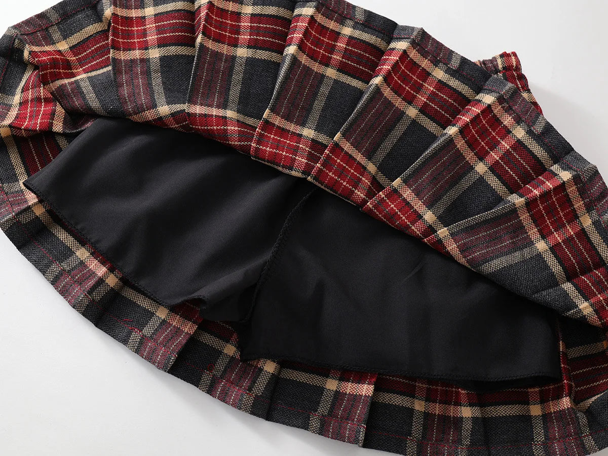 Summer Children Girls Pleated Skirts Elastic Waist Infant Babys Girls Skirts British Style Kids Girls Dress Casual Belle Skirts