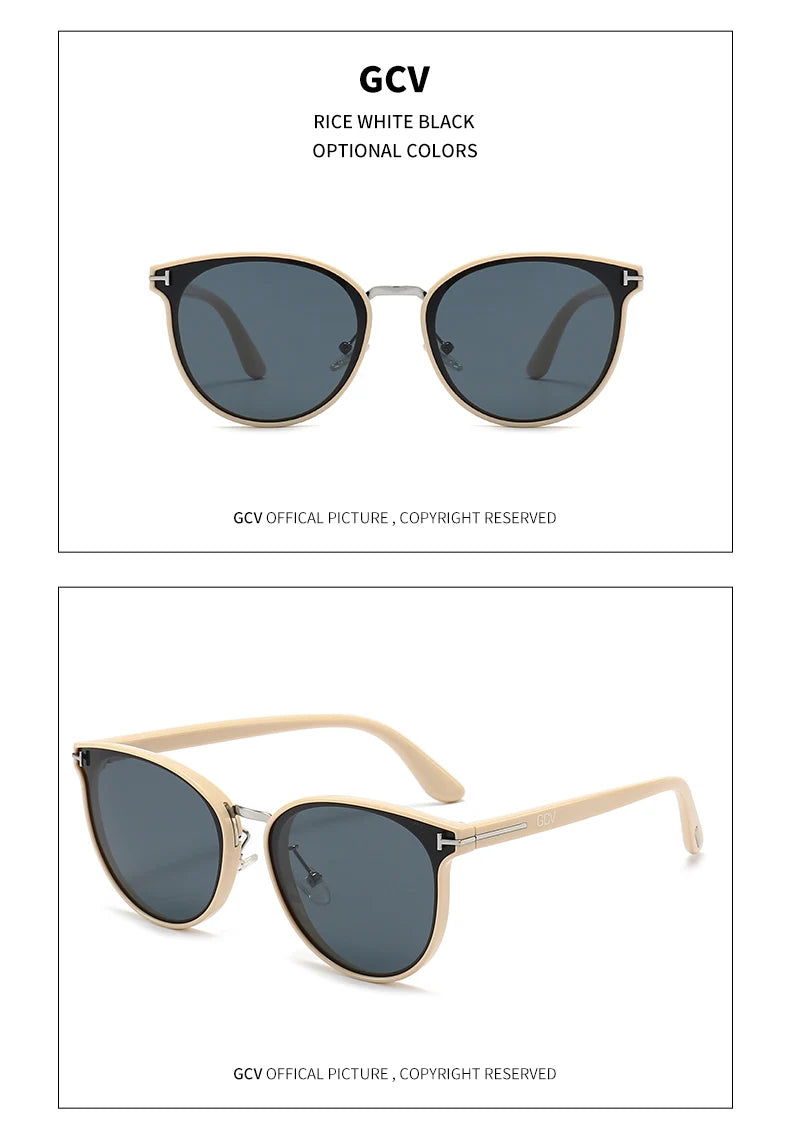2025 GCV Polarized Lady Sunglasses Cat Eye Fashion  Sun Glasses Luxury Woman Female Brand  Ultralight Frame Tourism Party  Leisu