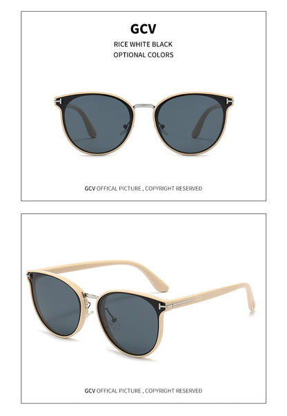 2025 GCV Polarized Lady Sunglasses Cat Eye Fashion  Sun Glasses Luxury Woman Female Brand  Ultralight Frame Tourism Party  Leisu