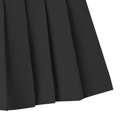 Teen Girl Summer Dress Kids Fashion Solid Color Pleated High Waist A-Line Skirt Children Casual Elastic Waist Mini Skirt Bottoms