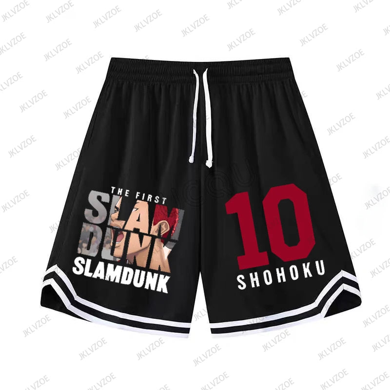 Summer 3D Anime Slam Dunk Print Men Baskerball Short Pants Jersey Casual Beach Fitness Fashion Sports Training Kid/Adult Shorts