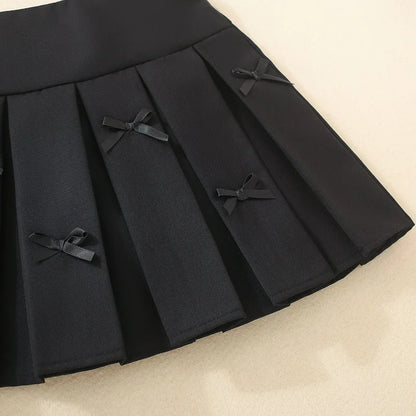 4918 Girls' Solid Color Pleated Skirt Autumn 2024 Little Girl's Skirt Korean Children's College Style Skirt