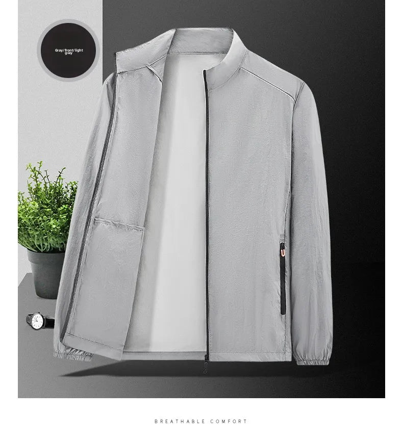 2025 sunscreen clothing men's summer jacket thin breathable fishing skin suit men's sunscreen clothing